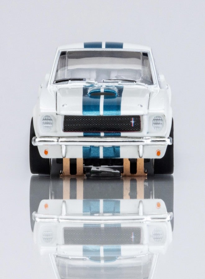 AFX 22068 1965 Shelby GT35 White / Blue HO Scale Slot Car - Image 2